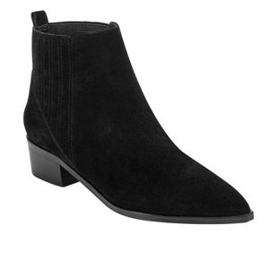 Marc Fishers Chelsea-style black Suade bootie